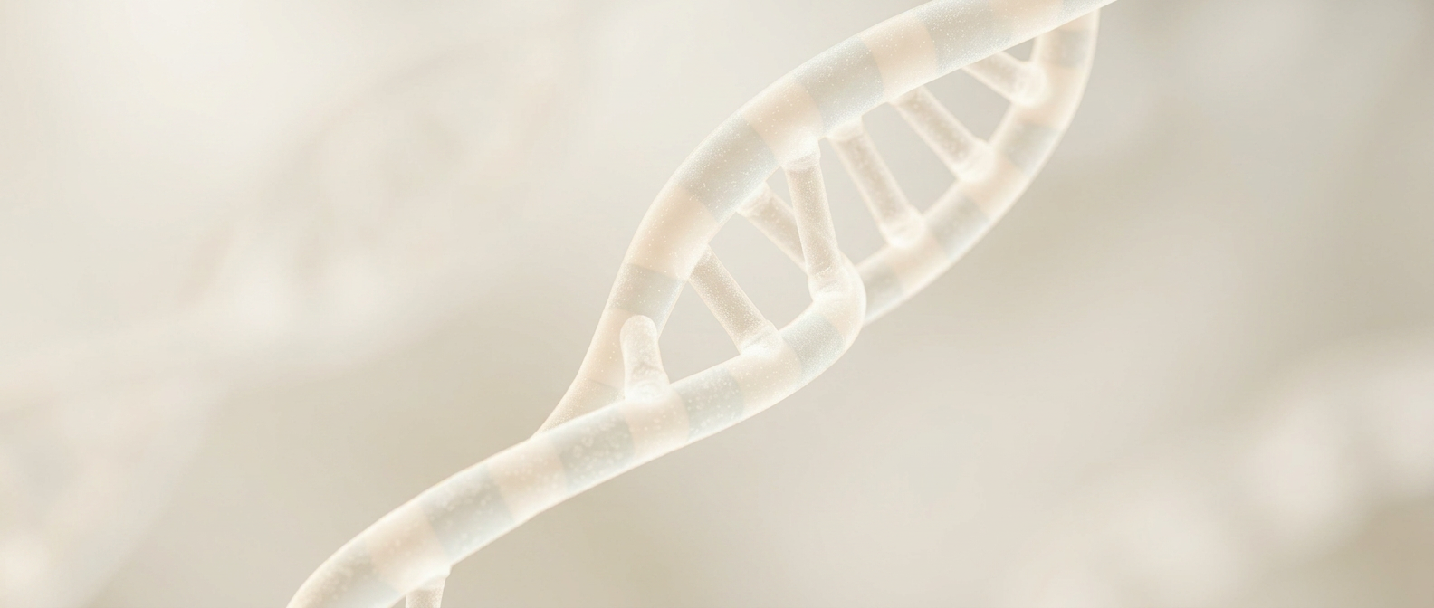 DNA helix banner representing molecular research